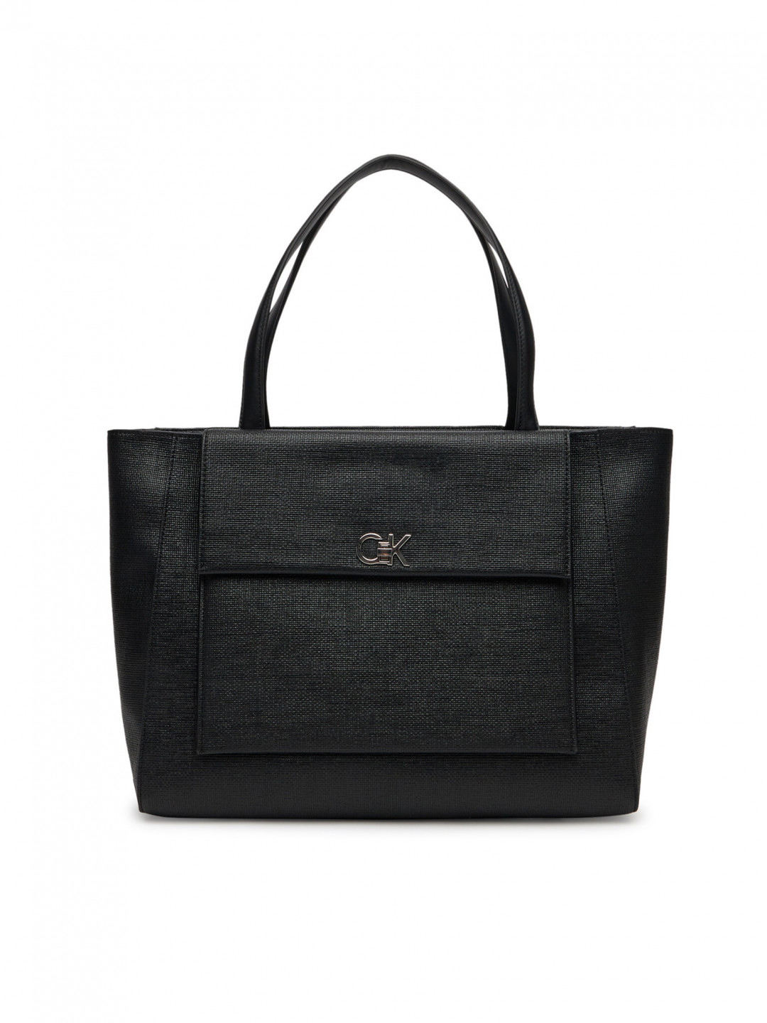 Calvin Klein Kabelka Ck Medium Shopper Tex K60K613178 Černá